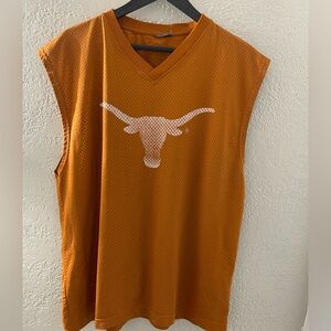 Texas‎ Longhorns Men's Orange Sleeveless Mesh Top with Logo Size XL